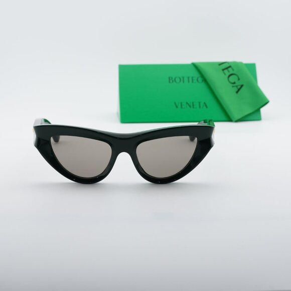 Bottega Veneta BV1220S 004 Cat Eye Sunglasses - Green - Picture 2 of 10